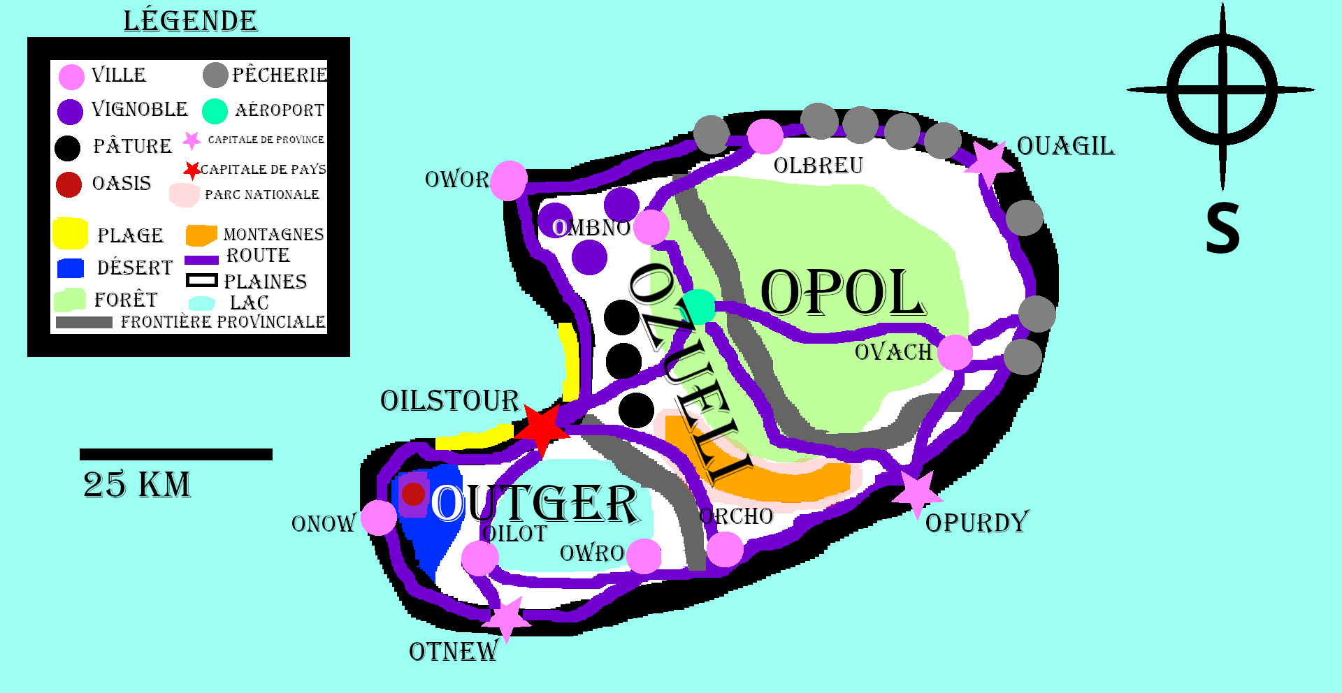 map of the region of ofnale
